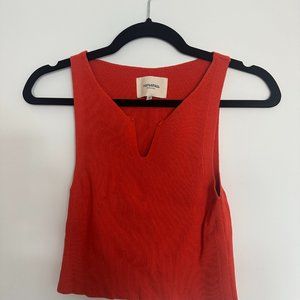 Nanushka Orange Cotton Tank